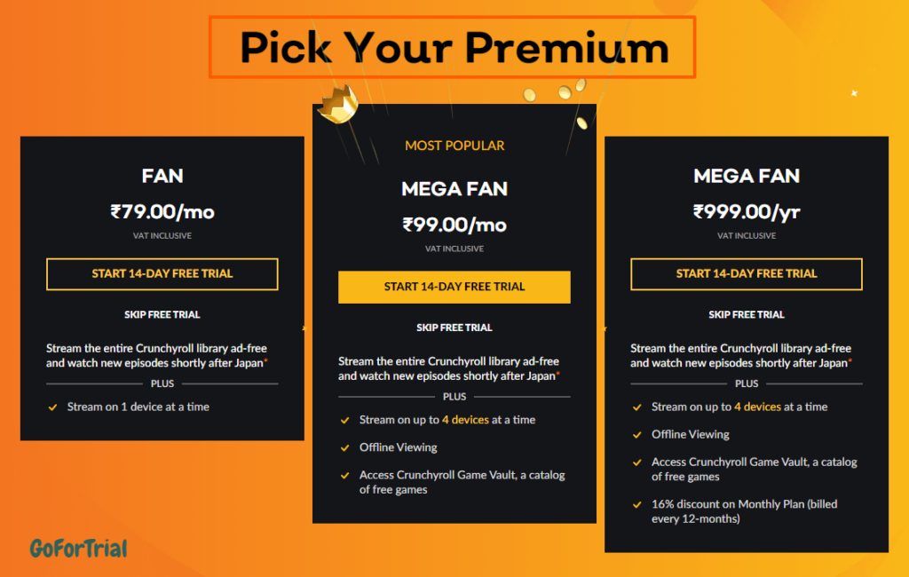 Crunchyroll Free Trial, Start Your 14 Day Trial Account for Free 3 Crunchyroll Trial 1