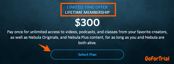 Nebula Lifetime Membership Plan