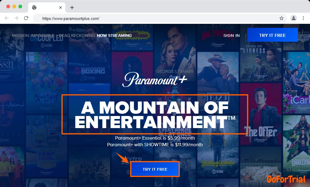 Showtime Free Trial Option
