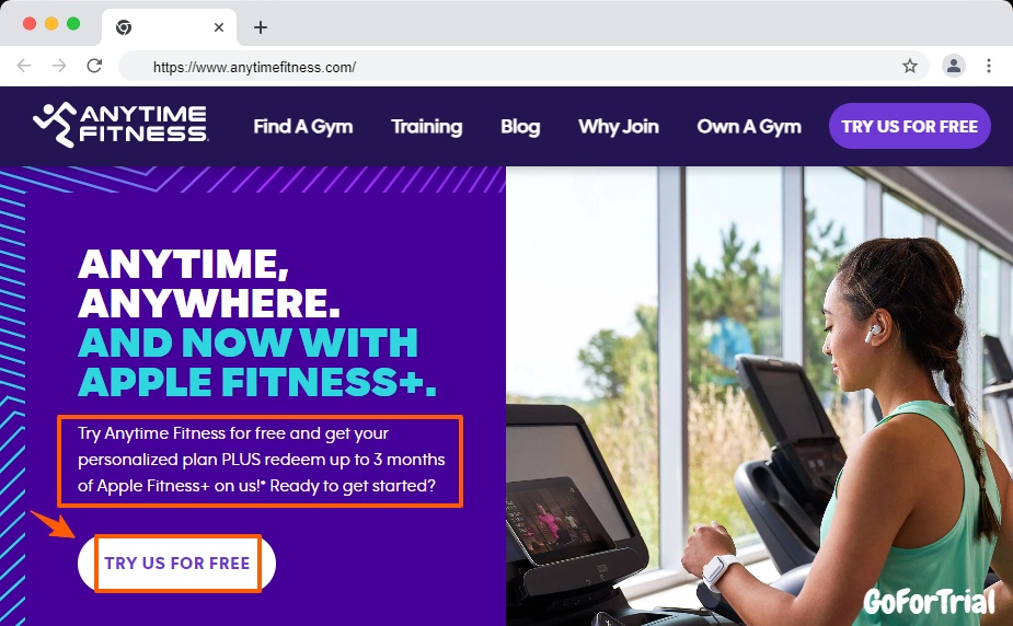 Anytime Fitness Free trial