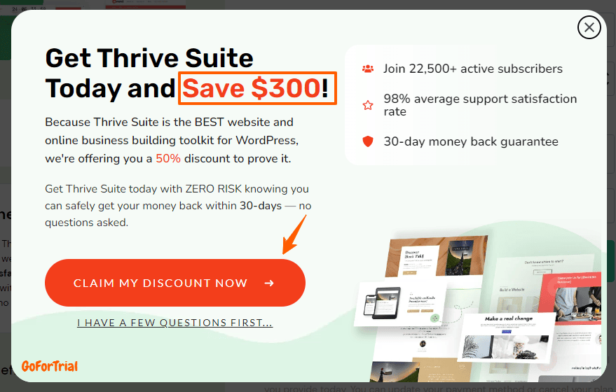 Thrive Suite Yearly discount offer
