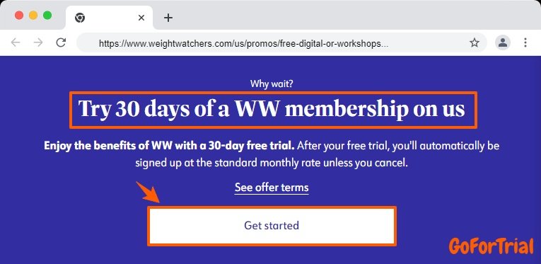 Weight Watchers Free Trial