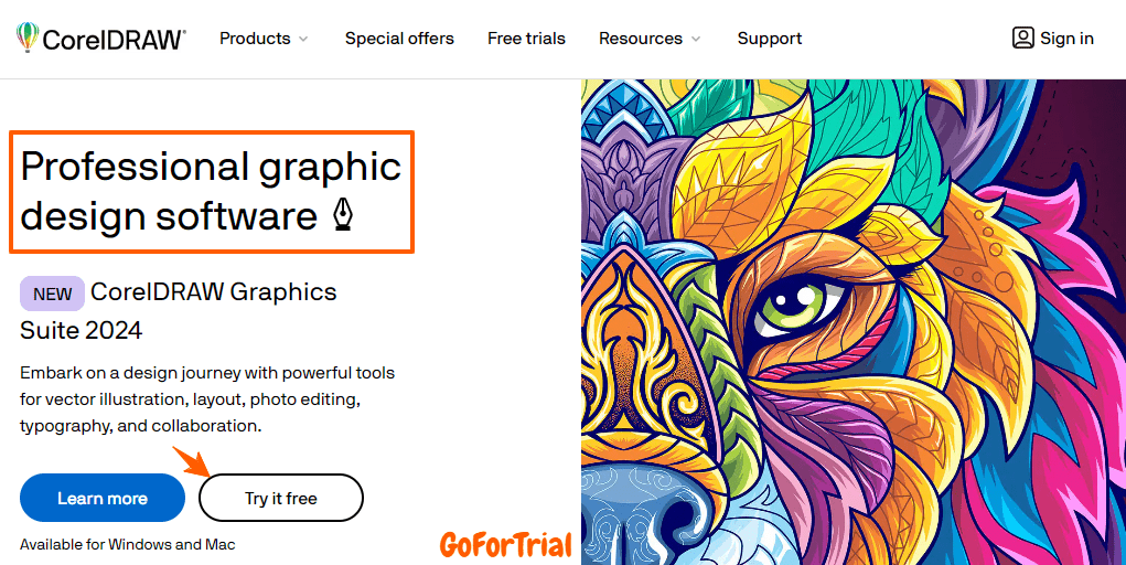 CorelDRAW Free Trial, Start Your Premium Trial for Free Now 2 CorelDRAW Free Trial