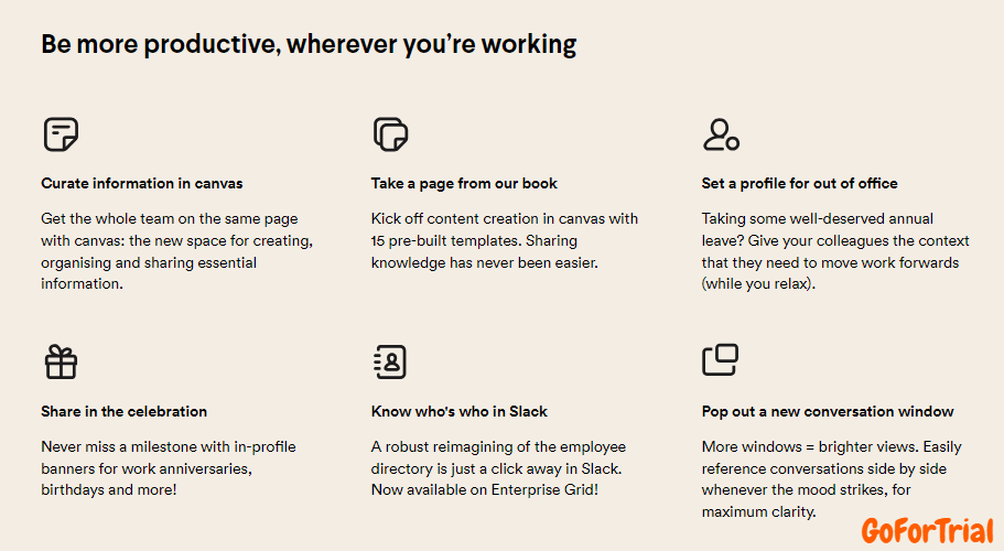 Slack Features