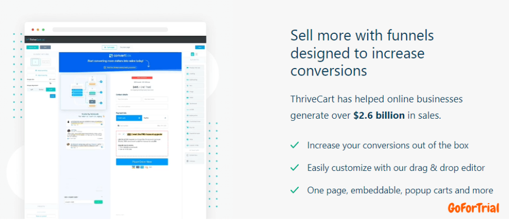 ThriveCart Funnels Features