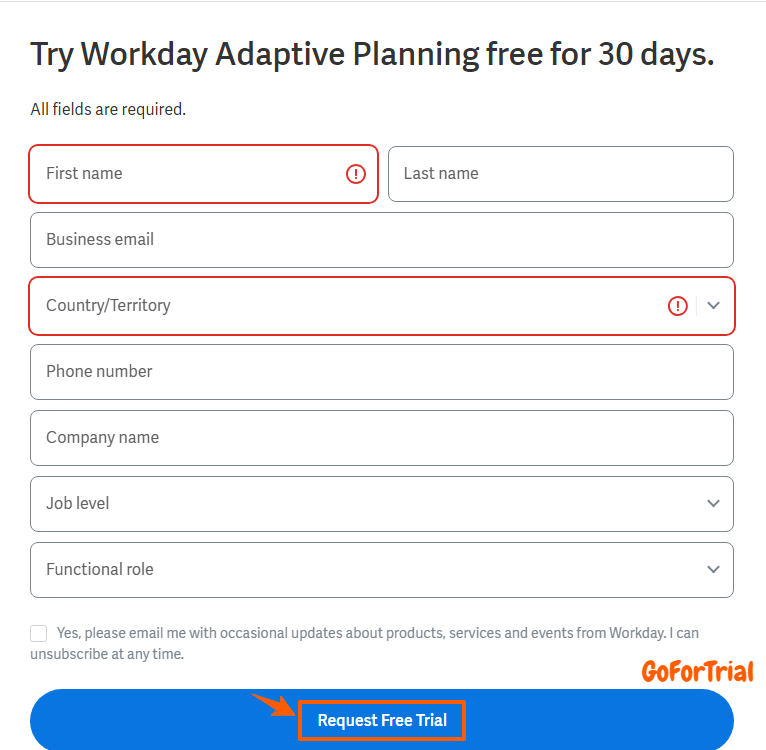 Workday Free Trial