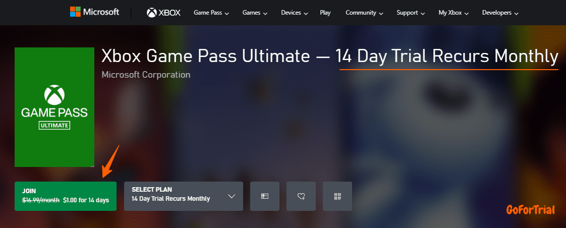 XBOX Game Pass Free Trial  [Try 14 Days, 1 Month]