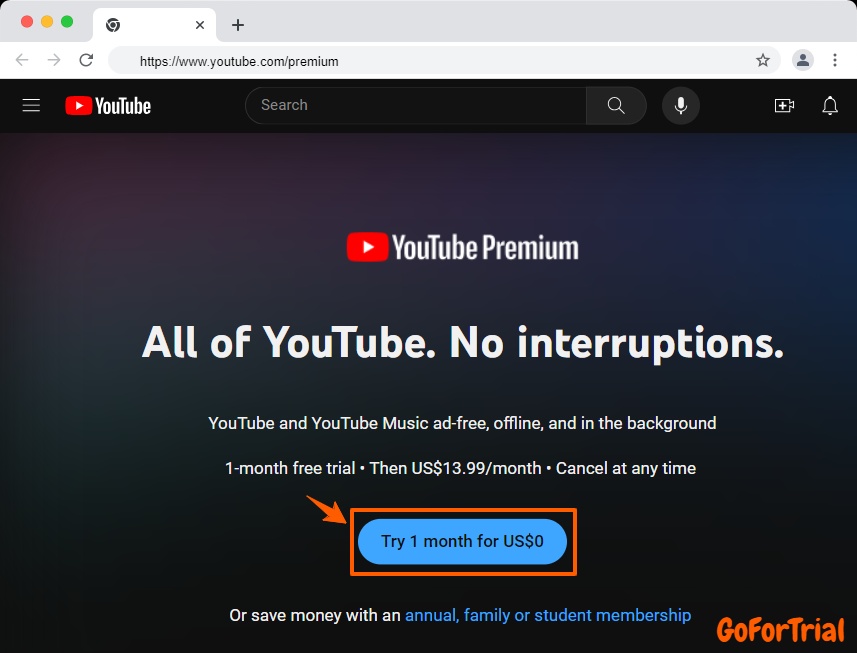 YouTube Premium Free Trial, Start Your Trial Account for Free 2 YouTube Premium Free Trial