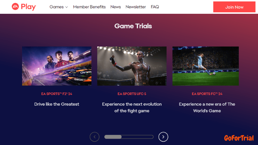 EA Play Game Trials