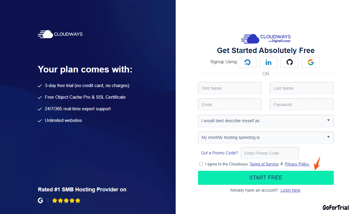Create Cloudways Account