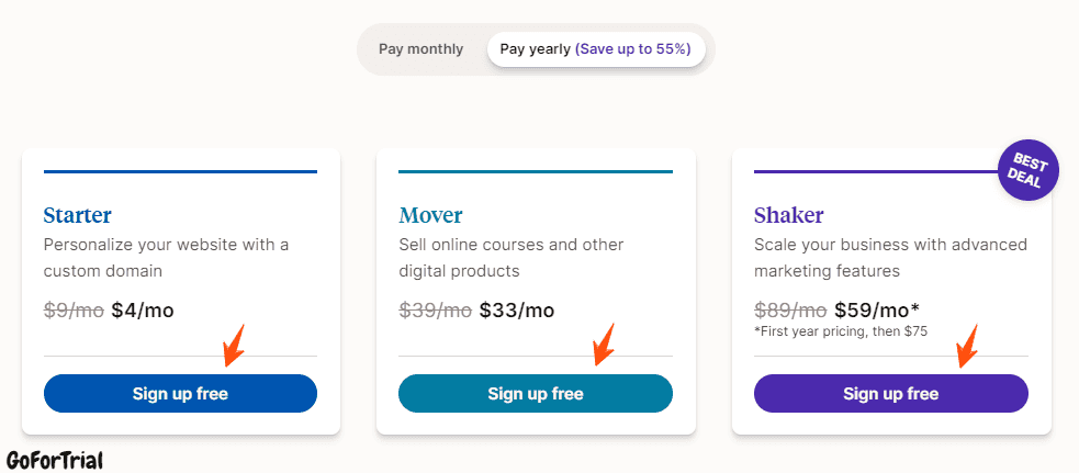 Podia Pricing Plans