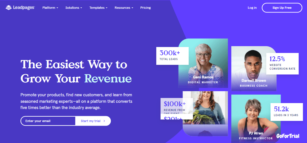 Working Leadpages Discount Coupon, Avail Upto 46% OFF on Plans 4 Landing-Page-Builder Home page