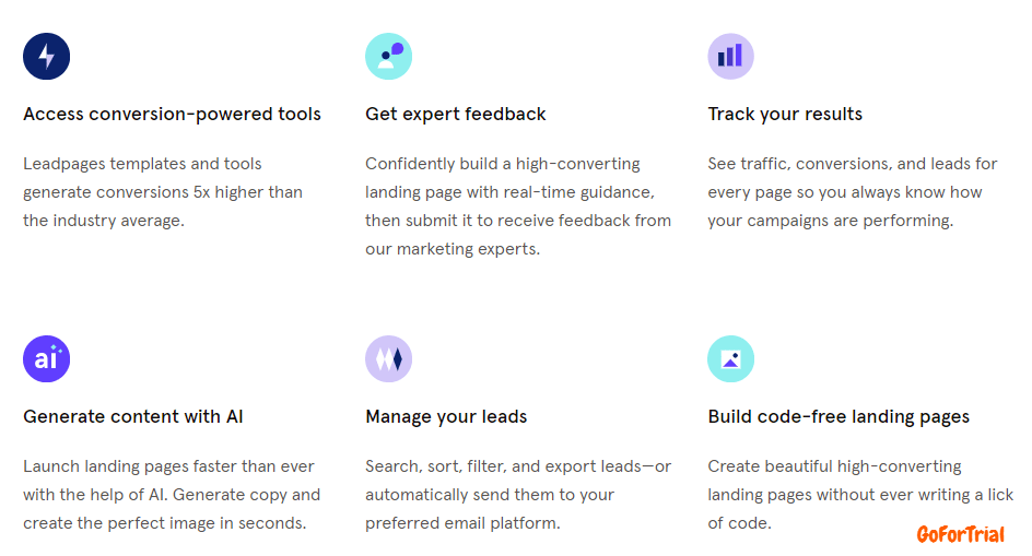 Working Leadpages Discount Coupon, Avail Upto 46% OFF on Plans 6 LeadPages Features