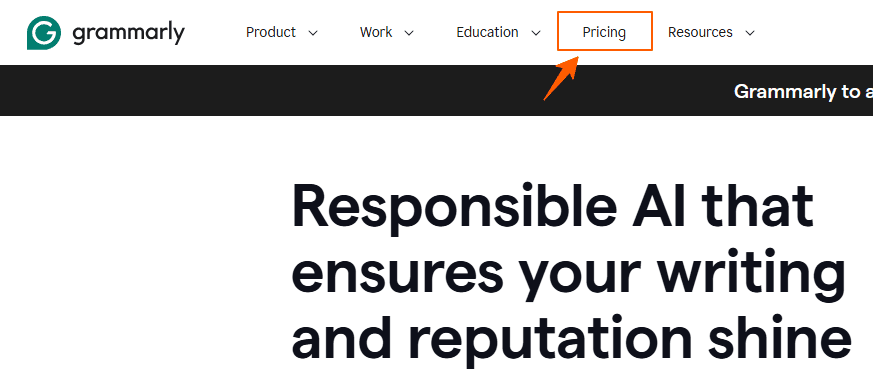 Grammarly 60 OFF Coupon Code and Discount, Save upto 60% on its Plans 2 Grammarly go to pricing