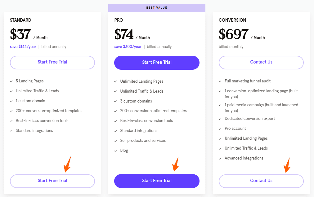 Working Leadpages Discount Coupon, Avail Upto 46% OFF on Plans 5 LeadPages Pricing plans annual