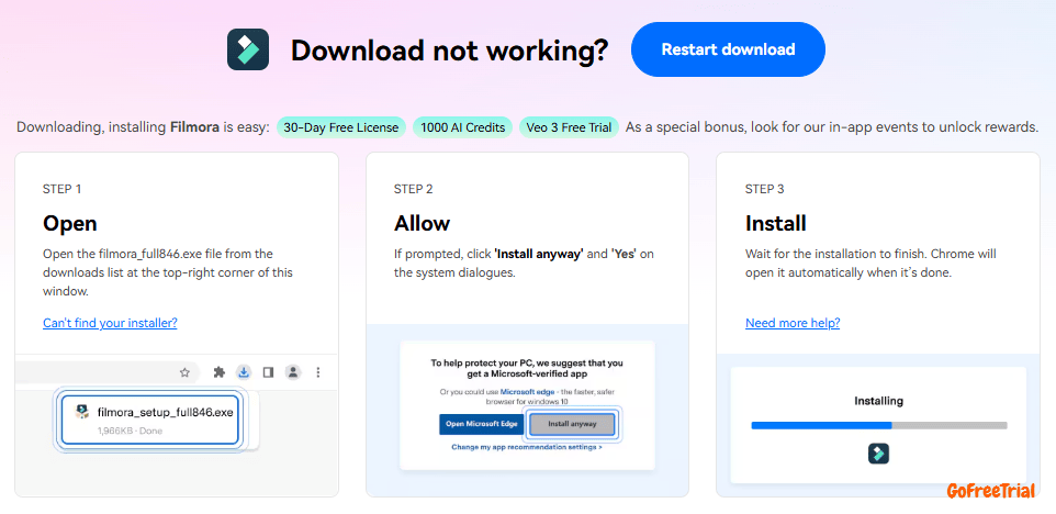 Filmora Download Page