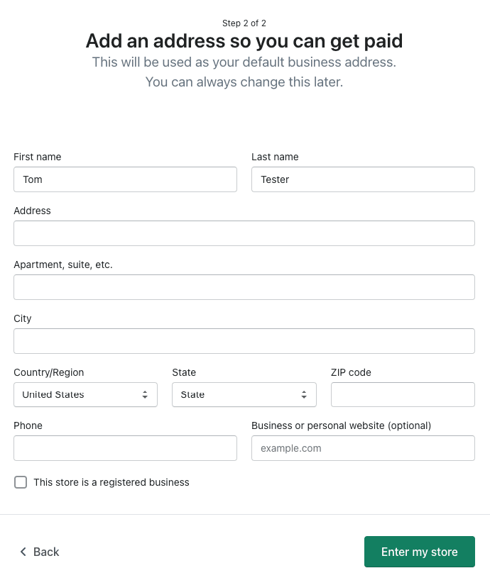 Shopify Free Trial With Our Complete Step to Step Guide In 2025 5 Form Step 2 Shopify Trial Details
