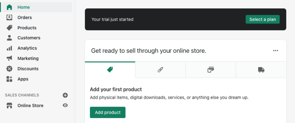 Shopify Free Trial With Our Complete Step to Step Guide In 2025 6 Shopify Dashboard