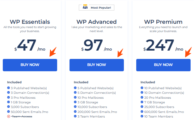 Activate Free Trial Account on BuilderAll for 14 or 30 Days Complete Guide 6 Builderall-WP-Pricing-Plan