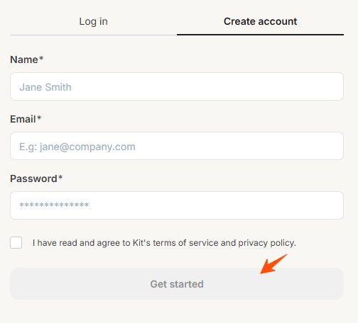 ConvertKit Free Trial: Access for 14 Days Today Without Credit Card 6 ConvertKit-Create-Your-Account