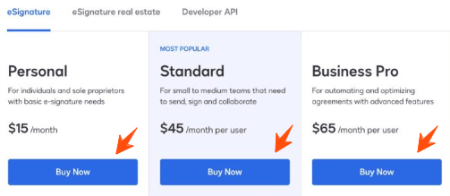 DocuSign Free Trial: Start Your 90 Days Trial Account for Free 6 DocuSign-Pricing-Plans