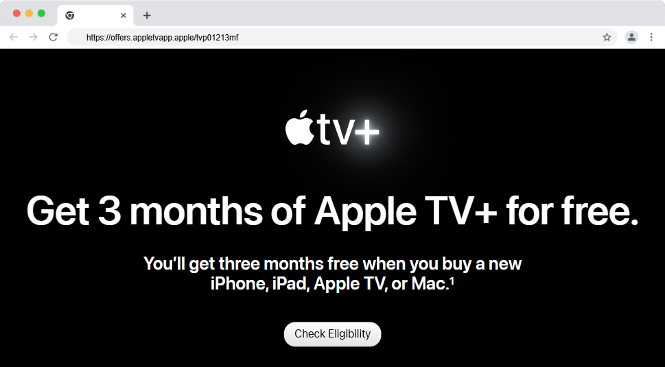 Apple TV 3 Months Offer