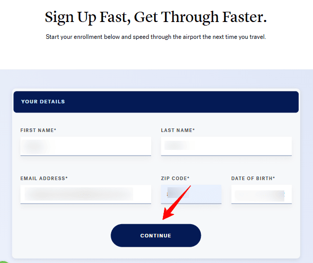 CLEAR Sign Up